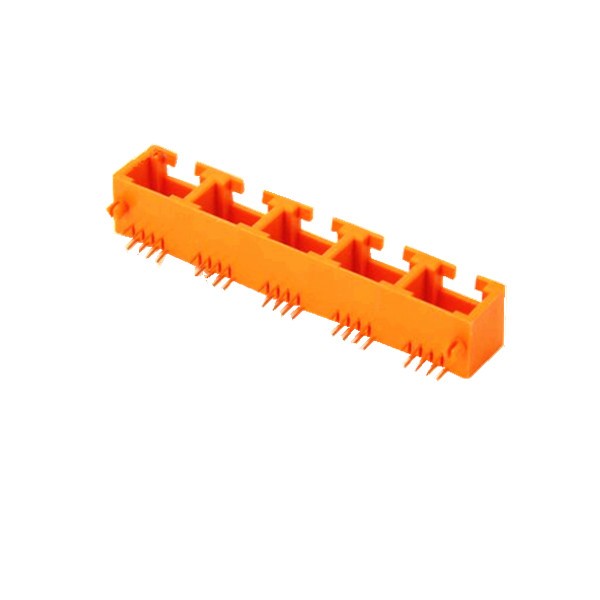EB-500-7077_1 RJ458p8c插座廠商直銷MINI1X5電腦網絡接口插座多插口連接器不帶燈