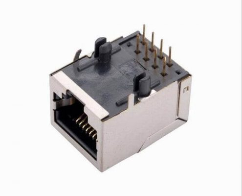 RJ45網絡插接口8P8C-90度黑色耐高溫網絡插座