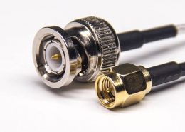 直插式SMA公頭轉BNC直式公頭同軸線纜接RG316