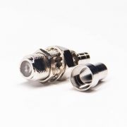 f-type-crimp-connector-female-180-degree-bulkhead f頭母連接器直式180度前鎖穿墻壓接式接線