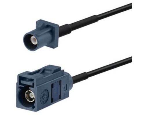 Fakra直頭G型灰色公轉母車載天線延長線2米