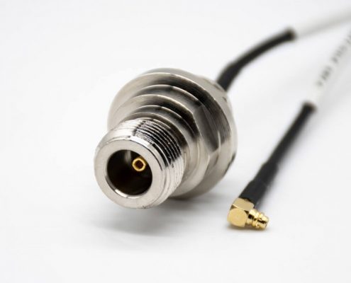 射頻轉接頭N頭母頭轉MMCX公頭轉接頭彎式連接器