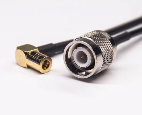 tnc公頭公針180度轉SMB母頭彎式組裝線材壓接