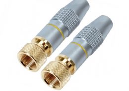 雷默F頭外殼鍍金公頭連接器