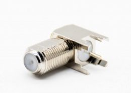 F頭連接器母頭彎式PCB板安裝插孔螺紋連接