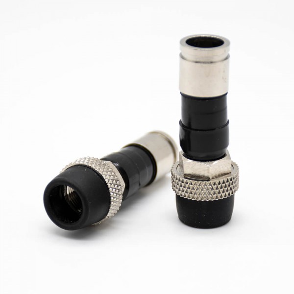 EB-003-0125 f頭同軸連接器公頭直式標準75Ω接線壓縮防塵接RG6