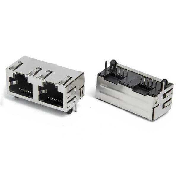 EB-500-7115_1 雙網口RJ45插座水晶頭插口網絡通訊接口國標耐高溫母座連接器